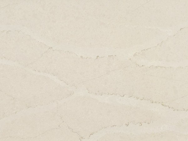 Quartz countertop, marble look, cream